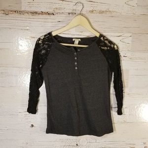 Forever 21 long sleeve lace top